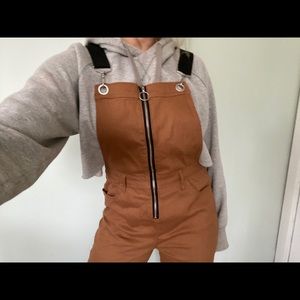 Tan overalls!
